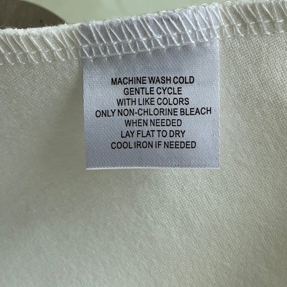 White illusion yoke dress with polka dots, a line skirt. - Picture 5 of 5